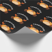 Crabulous Funny Crab Pun Dark BG Cadeaupapier (Hoek)