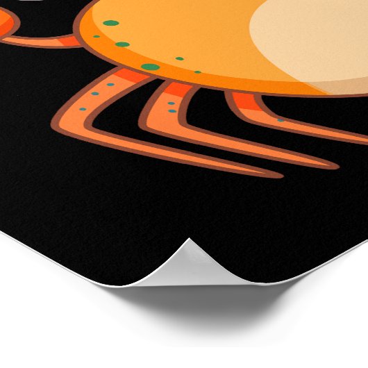 Crabulous Funny Crab Pun Dark BG Poster (Hoek)