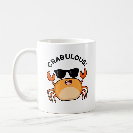 Crabulous Funny Crab Pun Koffiemok (Links)