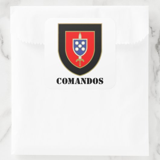 Crachá Comandos Vierkante Sticker (Tas)