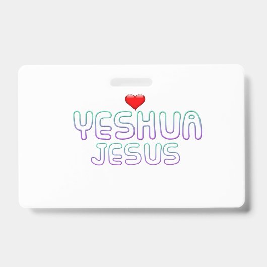 Crachá de plástico - Horizontal Jesus Yeshua Badge (Front)