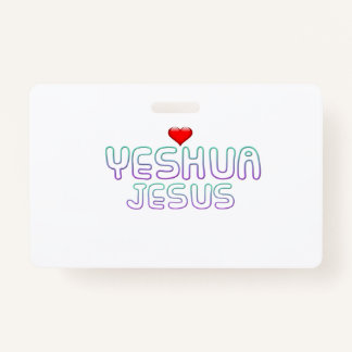 Crachá de plástico - Horizontal Jesus Yeshua Badge