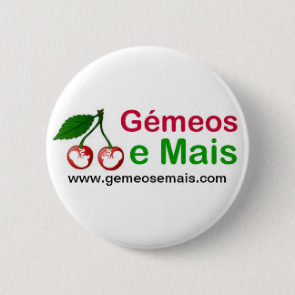 Crachá Gémeos e Mais Ronde Button 5,7 Cm