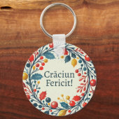 Cracium fericit - Roemeens - driekleurige vlag - w Sleutelhanger (Voorkant)