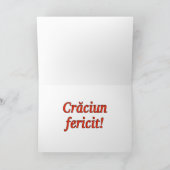 Crăciun fericit! Vrolijk kerstfeest in het Roemeen Feestdagen Kaart (Binnen)