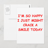 crack a glimlach briefkaart (Voorkant / Achterkant)