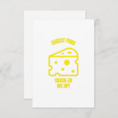 Crack cheesy punts grappige kaasgrappen bedankkaart (Voorkant / Achterkant)