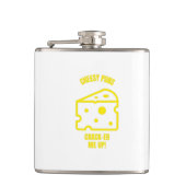 Crack cheesy punts grappige kaasgrappen heupfles (Voorkant)