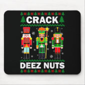Crack Deez Nuts Funny Christmas  Muismat (Voorkant)