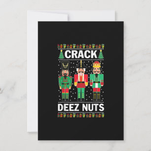 Crack Deez Nuts Funny Kerstmis Kaart