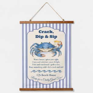 Crack Dip Sip Coastal Crab Keuken Hangend Wandkleed