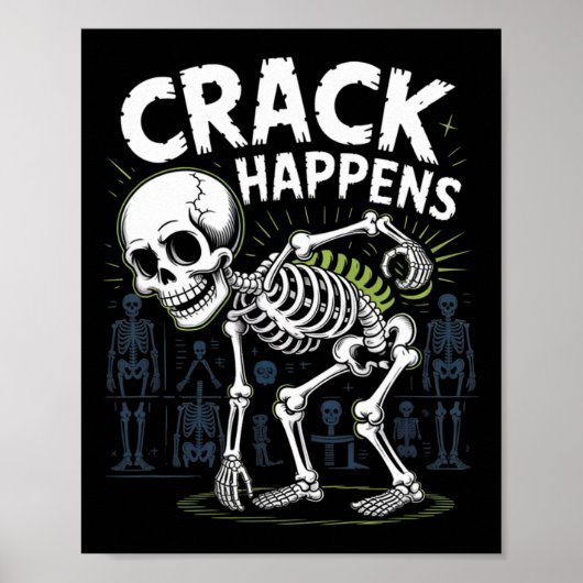 Crack gebeurt grappige osteopaat wervelkolom Hallo Poster (Voorkant)