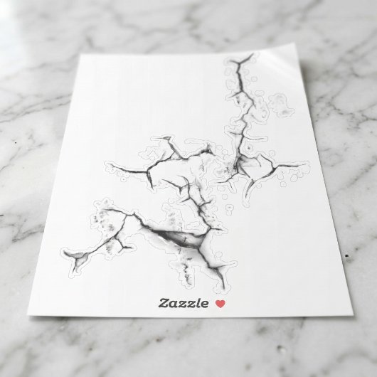 Crack in de betonnen Sticker