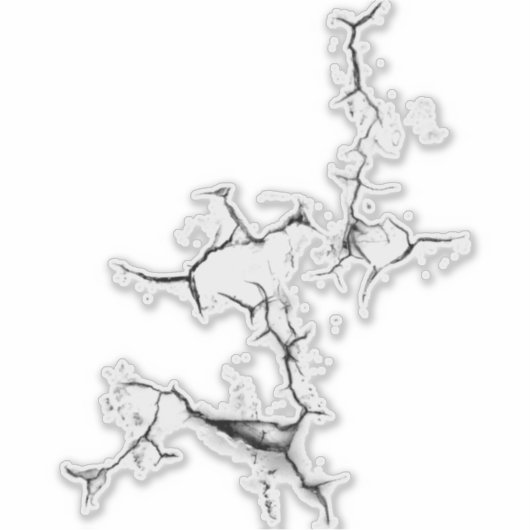 Crack in de betonnen Sticker (Voorkant)