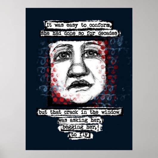 Crack in de wand van het Poster van het Venster (Voorkant)