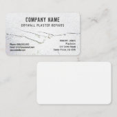 Crack in gipsplaat Reparaties White Drywaller Visitekaartje (Voorkant / Achterkant)
