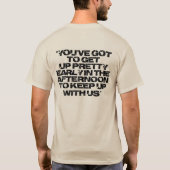 Crack of Noon Club in Short Slaaf. T-shirt (Achterkant)