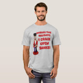 Crack Open Boeken Vakantie Lezen Humor T-shirt (Voorkant volledig)