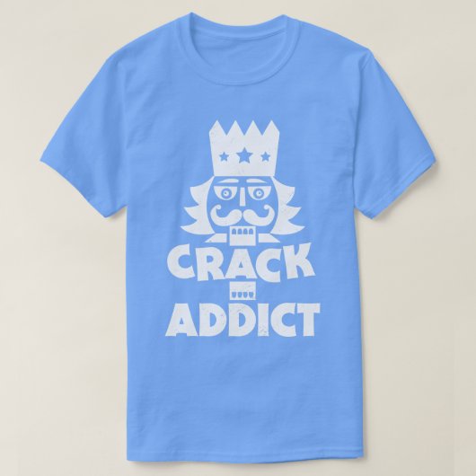 Crack verslaafde Grappige Kerst Notenkraker T-shirt (Design voorkant)
