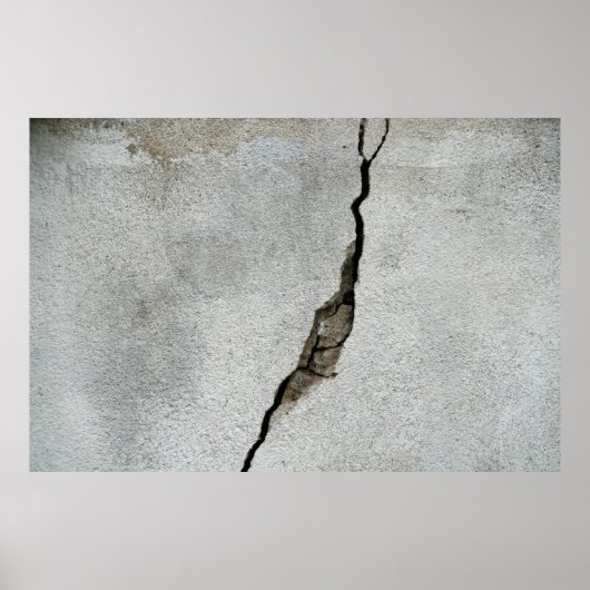 Crack wall concrete texture stone poster (Voorkant)