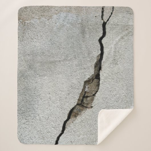 Crack wall concrete texture stone sherpa deken (Voorkant)