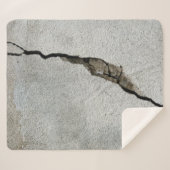 Crack wall concrete texture stone sherpa deken (Voorkant (horizontaal))
