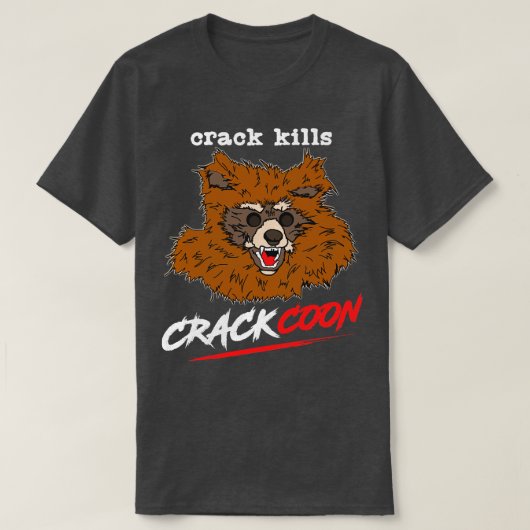 Crackcoon Crack doodt Fan Art T-shirt (Design voorkant)