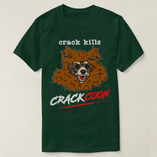 Crackcoon Crack doodt Fan Art T-shirt (Design voorkant)
