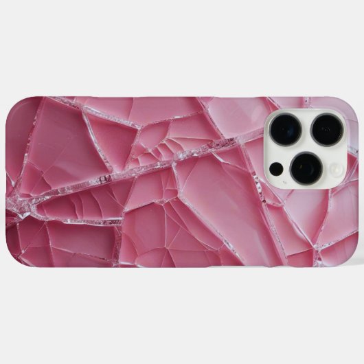 Crack'd (roze) Case-Mate iPhone case (Achterkant (horizontaal))