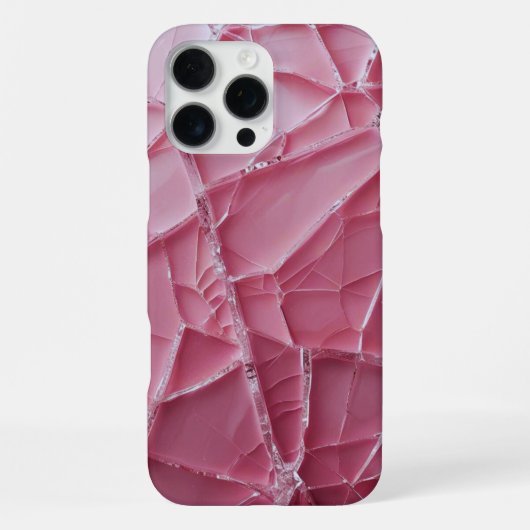 Crack'd (roze) iPhone hoesje (Achterkant)