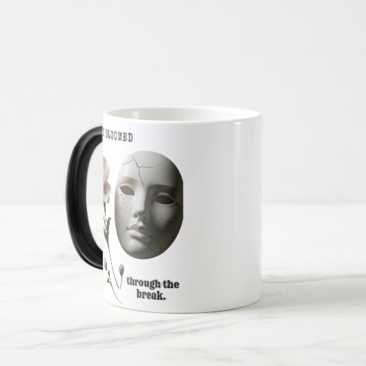 Cracked and Bloomed – A symbolic and emotional wor Magische Mok (Voorkant links)