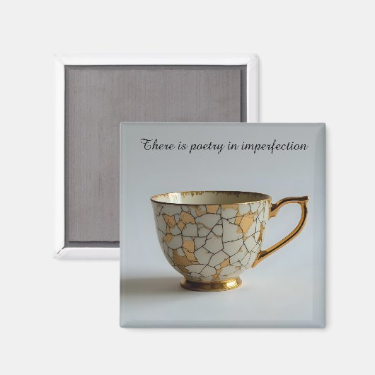 cracked broken teacup inspirational Magnet (Voorkant / Achterkant)