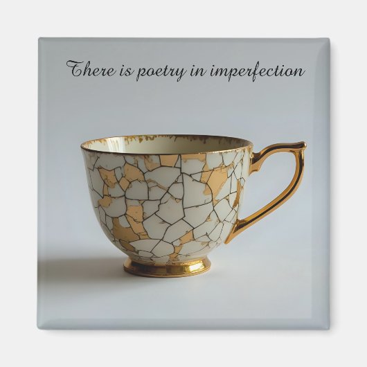 cracked broken teacup inspirational Magnet (Voorkant)