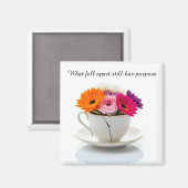 cracked broken teacup inspirational Magnet (Voorkant / Achterkant)