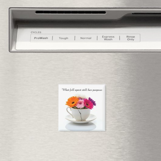 cracked broken teacup inspirational Magnet (Insitu (Vaatwasser))