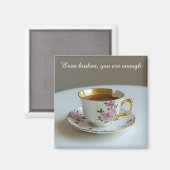 cracked broken teacup inspirational  Magnet (Voorkant / Achterkant)