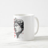 Cracked Classical Bust Trash Polka Art Mug Koffiemok (Voorkant rechts)