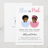 Cracked Egg Black Baby Geslacht Reveal Invitation Kaart (Voorkant / Achterkant)