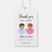 Cracked Egg Geslacht Onthullen Dank u Cadeau Label Cadeaulabel (Voorkant)