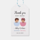 Cracked Egg Geslacht Onthullen Dank u Cadeau Label Cadeaulabel (Achterkant)