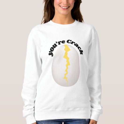 Cracked Egg Hoodie - Minimale grafische weergave Trui (Voorkant)