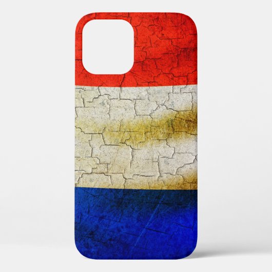 Cracked France flag Hoesje-Mate iPhone Case Case (Achterkant)