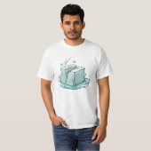 Cracked Ice Cube Illustration Art T-shirt (Voorkant volledig)
