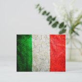 Cracked Italy vlag Briefkaart (Staand voorkant)