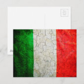 Cracked Italy vlag Briefkaart (Voorkant / Achterkant)