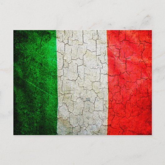 Cracked Italy vlag Briefkaart (Voorkant)