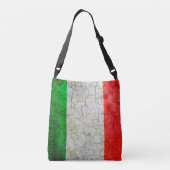 Cracked Italy vlag Crossbody Tas (Achterkant)
