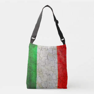 Cracked Italy vlag Crossbody Tas