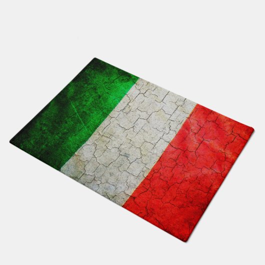 Cracked Italy vlag Deurmat (Schuin)