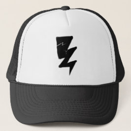 Cracked Lightning Bolt Trucker Hat Trucker Pet